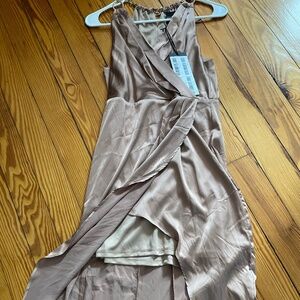 Bronze(gold beige) party dress in x small